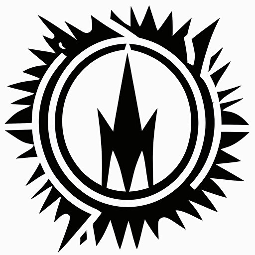 detailed dampened magic status condition icon, black and white, vector, flat, svg, dnd style