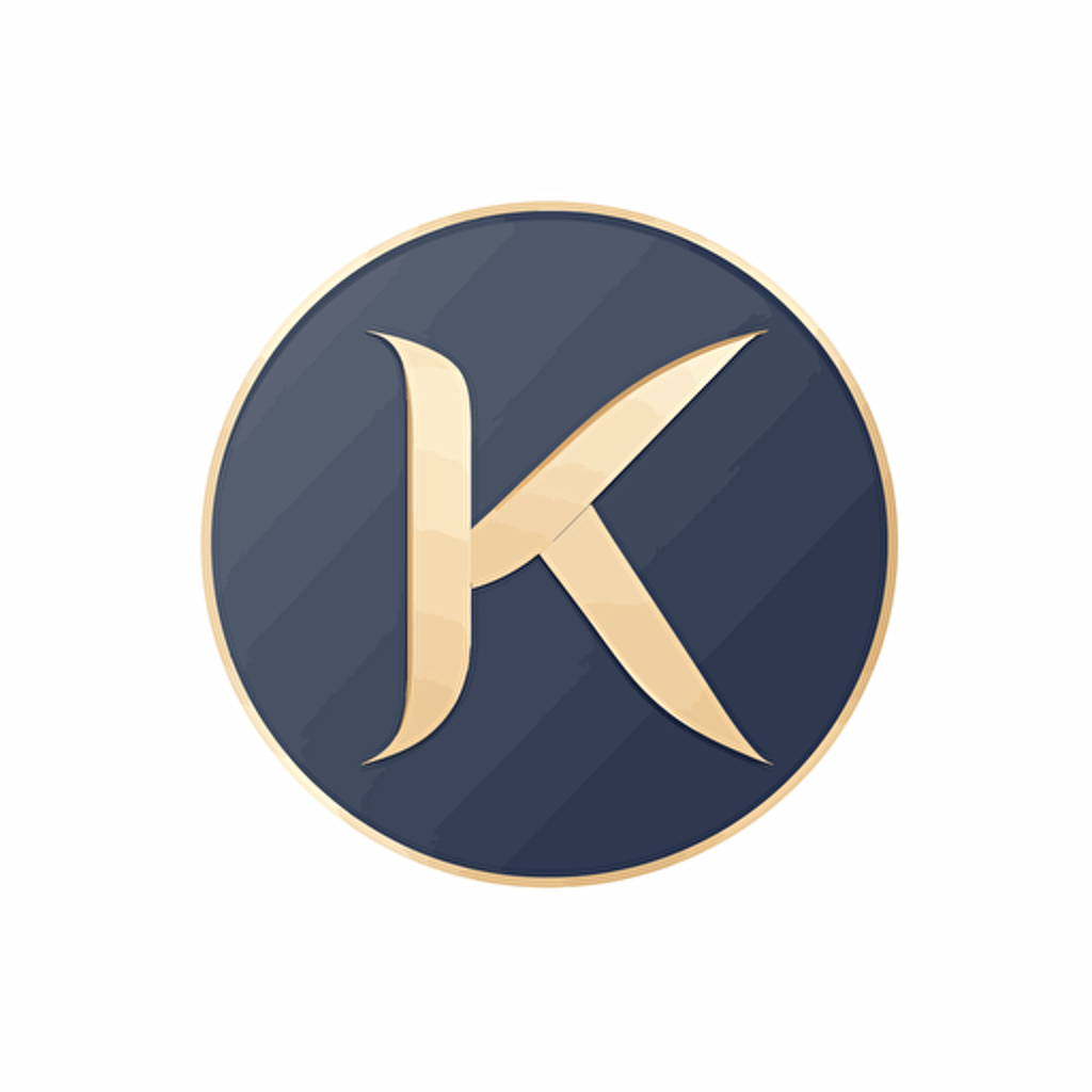 award winning simple k logo, vector, blank background