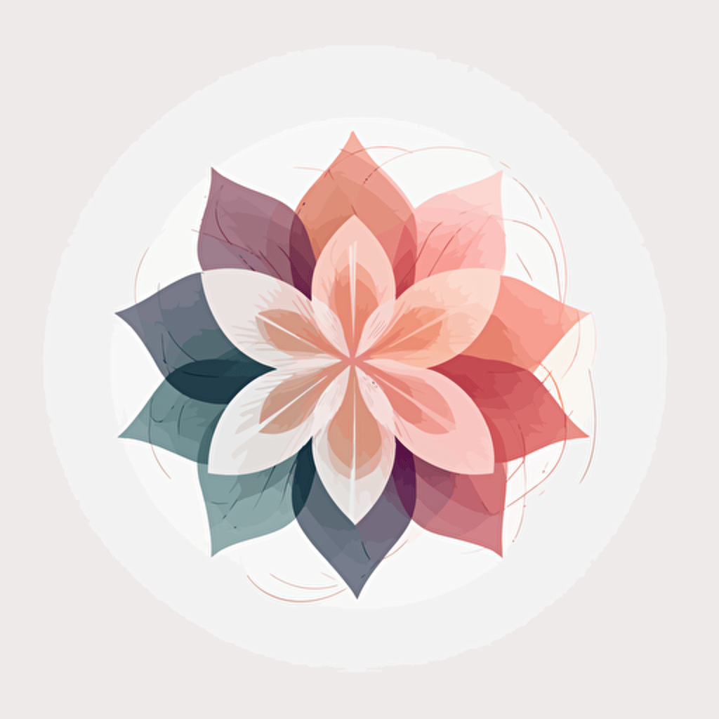 symatrical minimalist vector flower