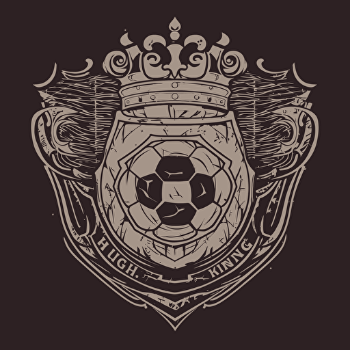 king soccer shield, vector art