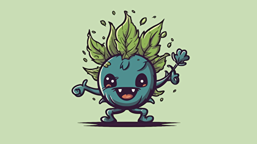 a cartoon dancing marijuana bud, vector-like, swag look, hip hop,