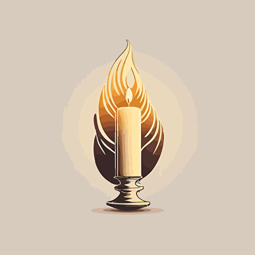 candle logo simple monocolor vector hq