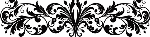 simple adobe illustrator vector of a decorative ornamental divider separator black on white