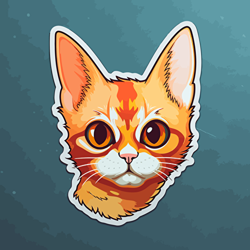 vector cat sticker