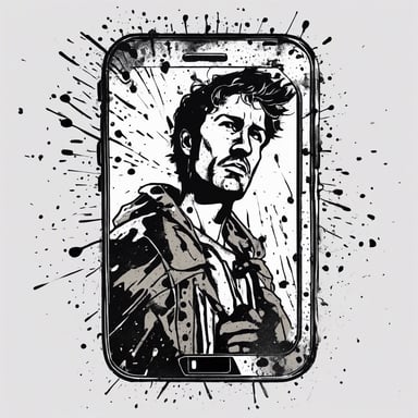 a man inside a mobile phone