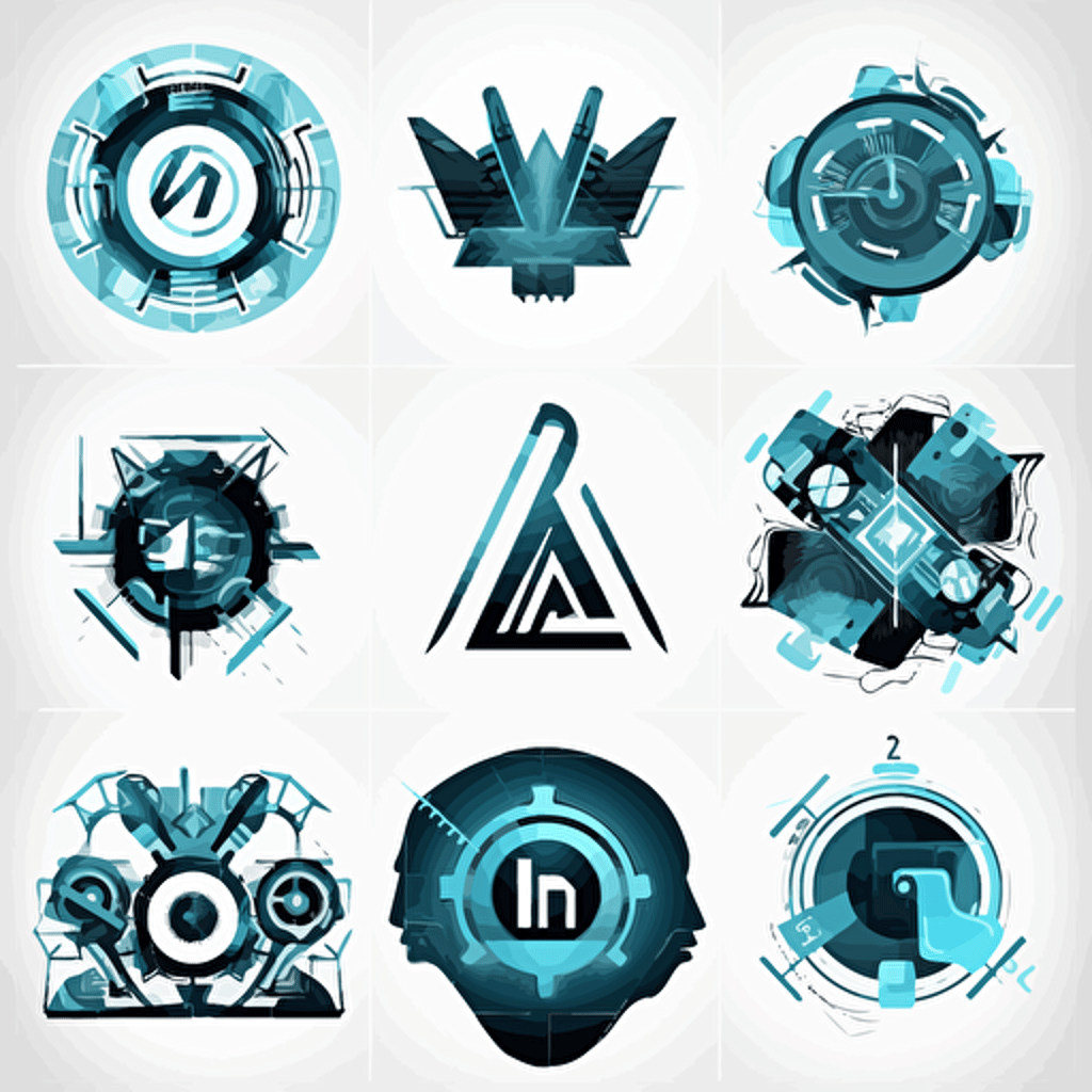 technological modern vector logo "I&AI"