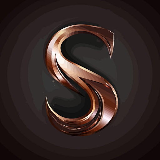 letter "S" logo with dark colours full detailed for a new brand "Vector"