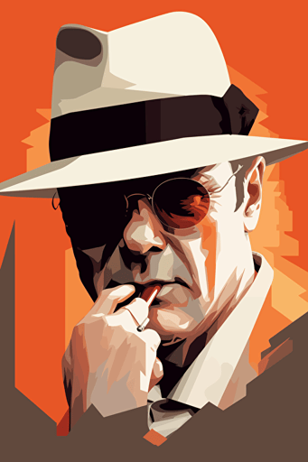 jack nicholson in movie 'chinatown' movie poster, vector,