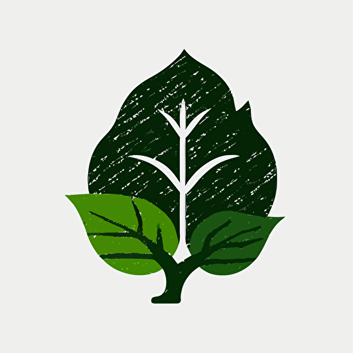 a simple vector logo of a leaf for a composting service