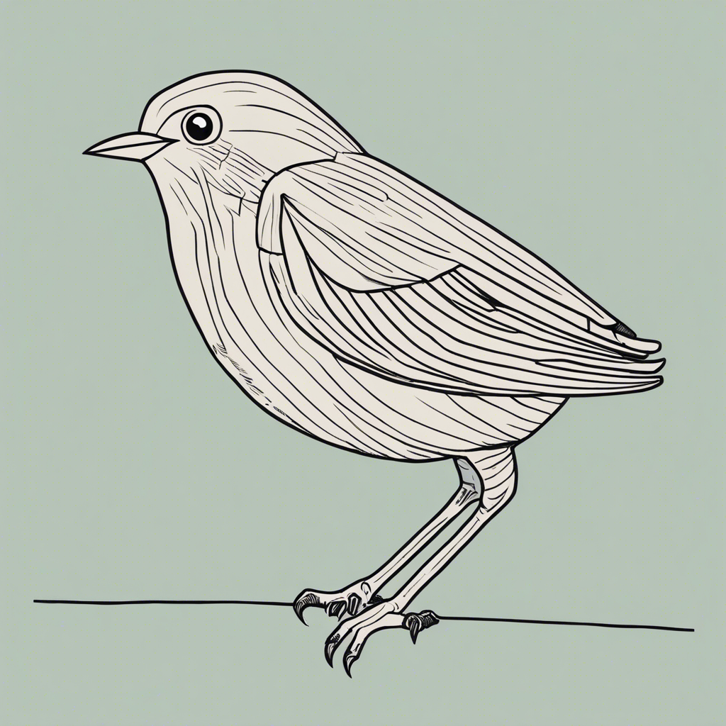 a bird, illustration in the style of Matt Blease, illustration, flat, simple, vector