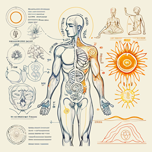 nadi chakra subtle body bliss anatomy sattvic wisdom sun moon masculine feminine energy principles asana shankara upanishad veda meditation isometric hand drawn sketches line drawing illustration vector thue-morse network river system