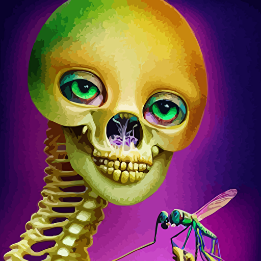 hyper detailed 3d render like oil painting kawaii half skeletal portrait aurora gold haired singer praying mantis dragonfly seen eating strangling network yellowcake aerochrome milky fruit compund eyes delicate hands hold gossamer polyp blossoms bring iridescent fungal flowers spores black foolish stars jacek yerka mariusz lewandowski houdini algorithmic generative render abstract brush strokes masterpiece edward hopper james gilleard zdzislaw beksinski mark ryden wolfgang lettl hints yayoi kasuma octane render 8k