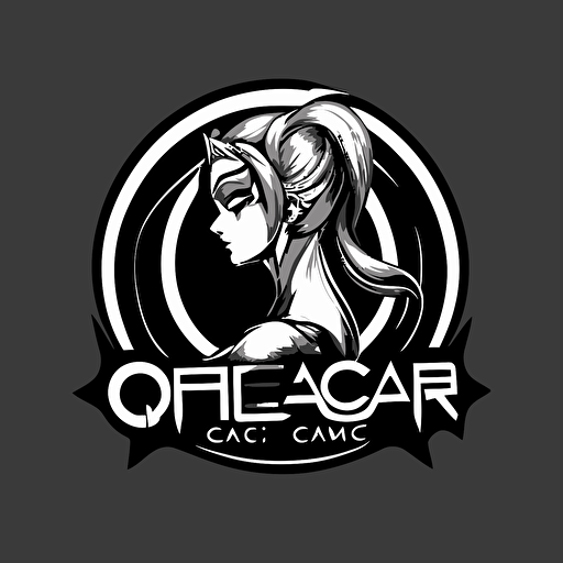 logo design for an online comic store, minimalist, vector, black, silver, omega