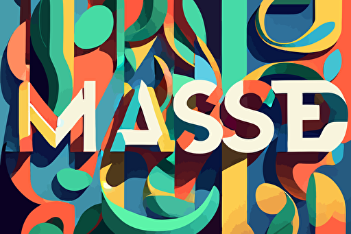 2d vector type painting in the style of matisse