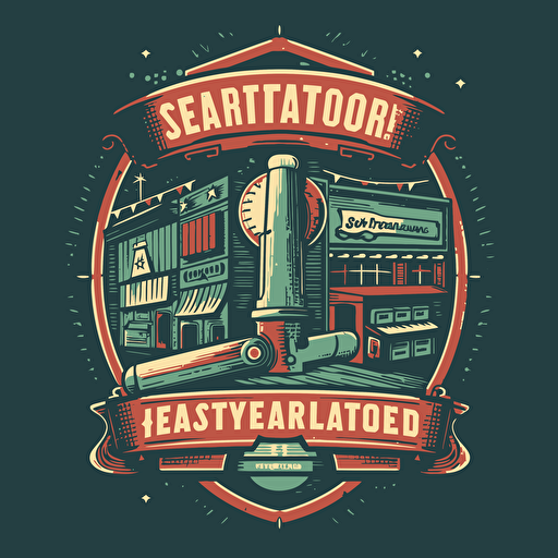 retro hardware store vector logo