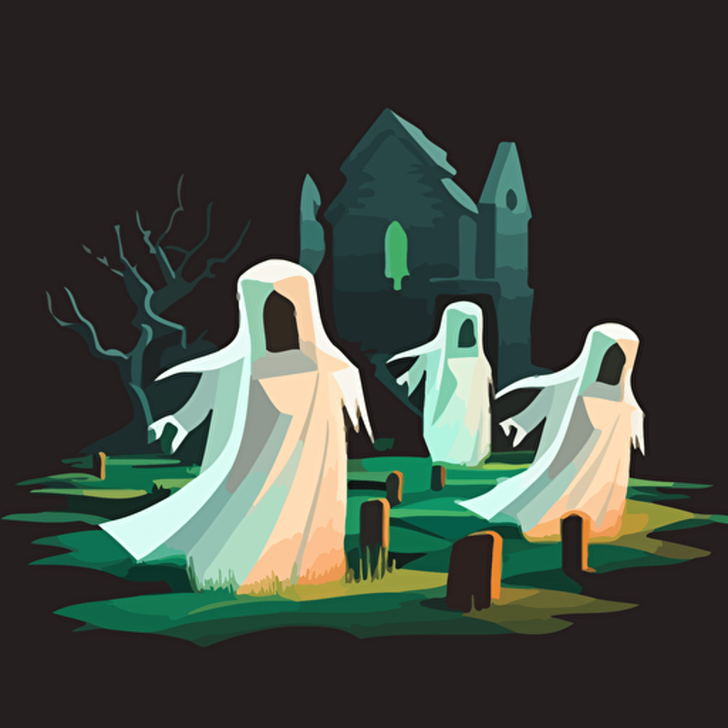 Irish ghosts 1400 style vector image