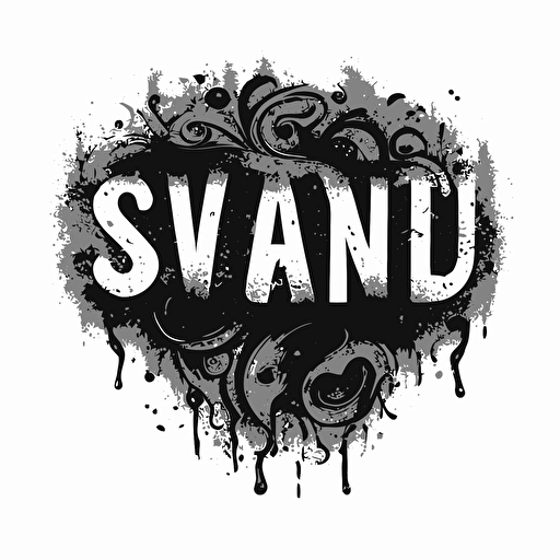 burned scared branded textured font in black and white vector that reads “VISUAL SAVANT”.