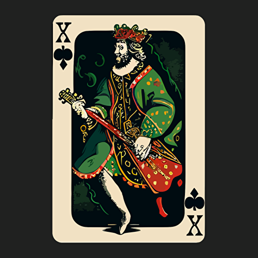vector art Playing cards that have the king holding a pickleball paddle traditional design of a playing card