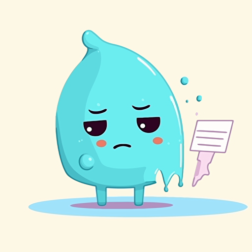 vector illustration sad and cute for no elements in list, empty list, cartoon style