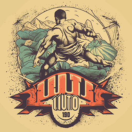 rio de janeiro jiu-jitsu flyervector art,