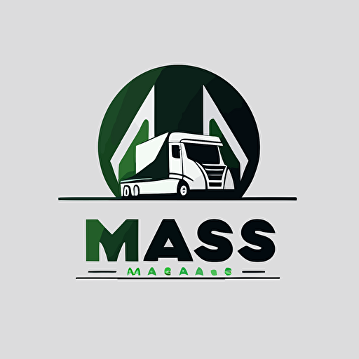 minimalistic vector logo design for MAAS LOGISTICS, it is a young fresh trucking company