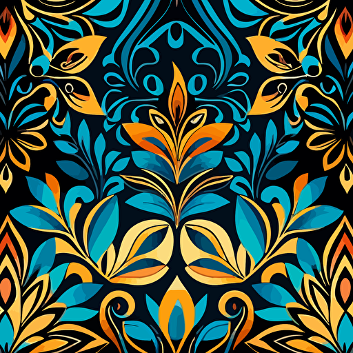 batik seamless pattern vector illustration, wallpaper, background, bright color, colorful