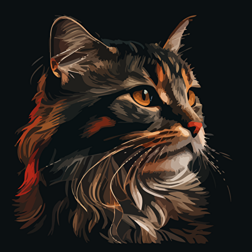 Vector Painting of a cat
