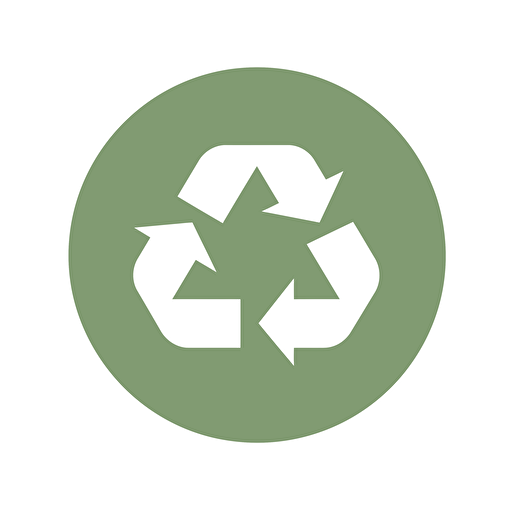 recycle symbol, icon, vector, flat design, simple, no background