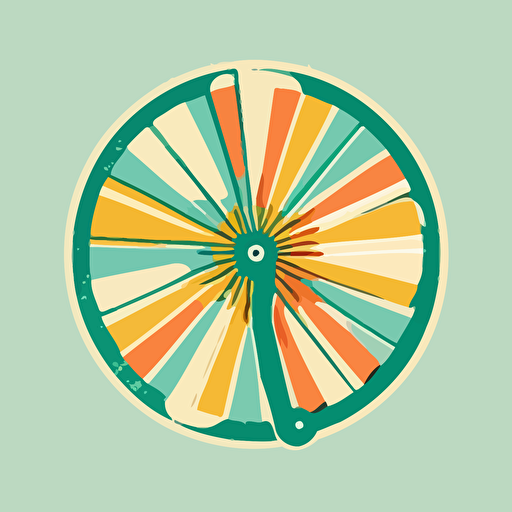 a vector logo of a bicycle wheel where the spokes are popsicles