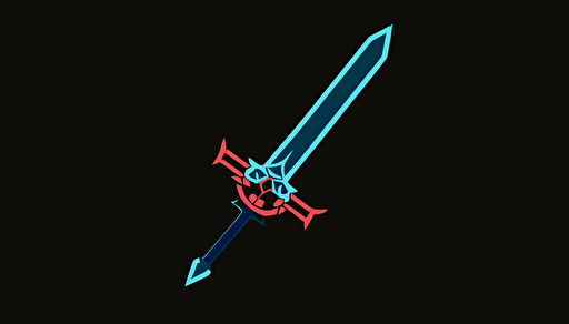 A minimalistic vector logo of a sword,