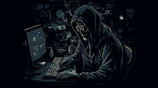 vector art programmers and code , details , dark ,