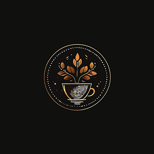 a simple, minimalistic 2d logo of a premium coffee brand. vector