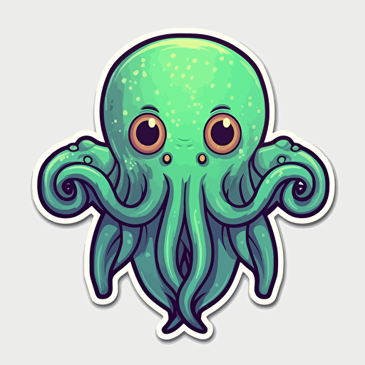 Cute Cthulu vector sticker
