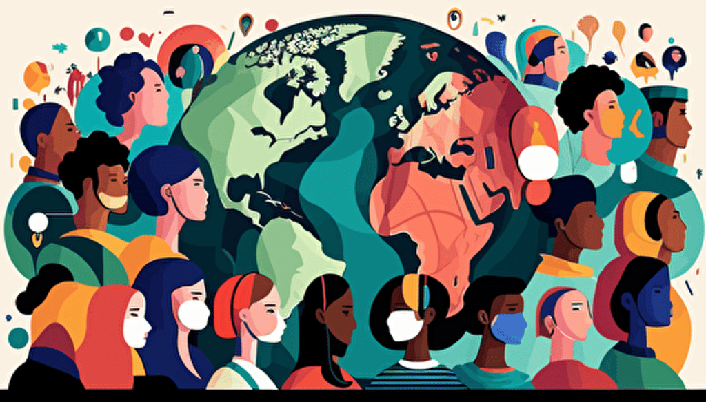diverse representation of people around the world vector illustration