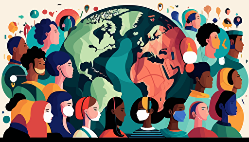 diverse representation of people around the world vector illustration