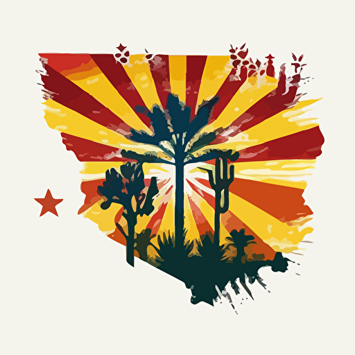 Boho style Arizona flag vector image
