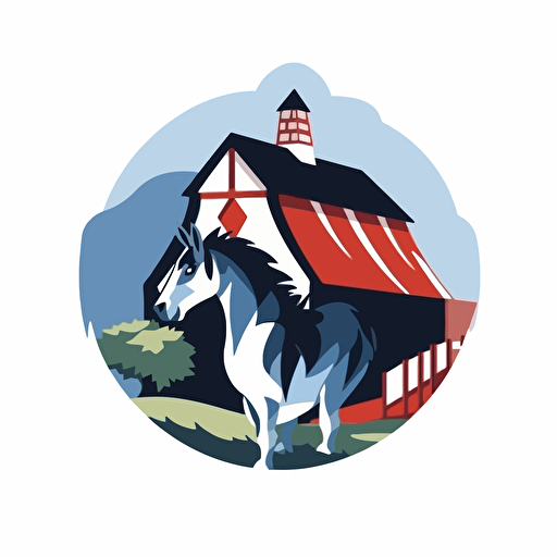 single Vector logo animal farm, white background
