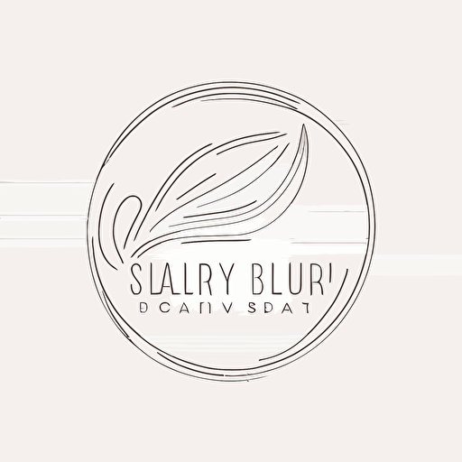 logo for online beauty shop, decorative product logo, simply logo, 1mm thick line drawing logo, minimalist line logo, 2d logo, flat logo, vector logo, modern logo, white