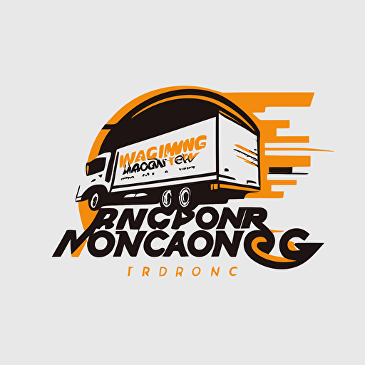logo for moving company, vector design, 2d, white background