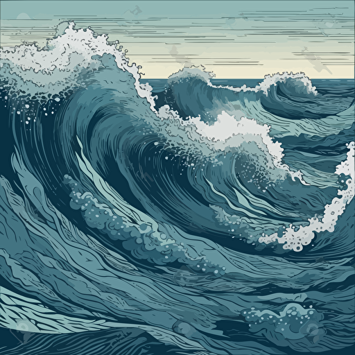 sea ​​waves in vector version