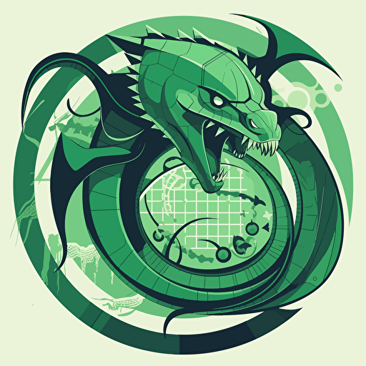 vector image, 2d, hydra, geomtry style
