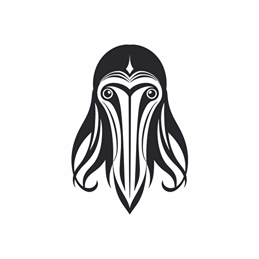 a vectoriel logo of a squid
