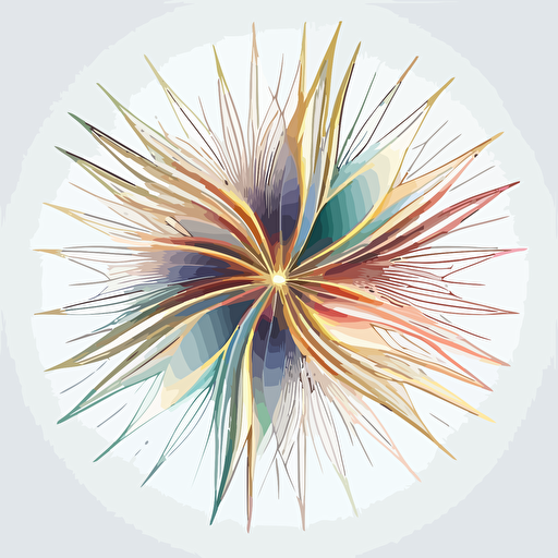 visualization of electromagnetism, colorful, simple, vector, line, white background