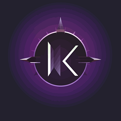 N, K, NK, vector, logo, technology, king, crown, clean, minimalist, material design, flat design, dark purple, black, clean dark gray background