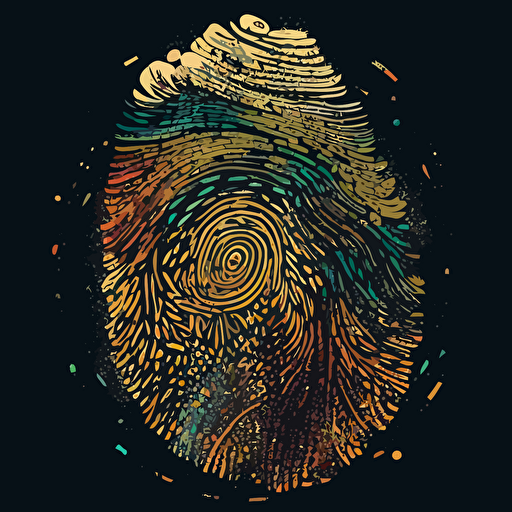 Digital Fingerprint, vector, illustrator, non background