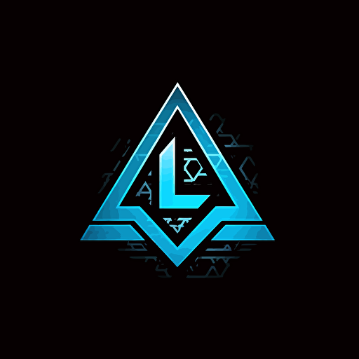 Indefinite labs logo, video game company, sharp, vector, blue and black, web3