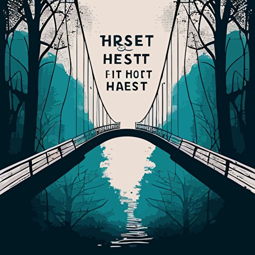 a simple 3 colors vector representation of this sentence: Honesty is the bridge between fear and trust.