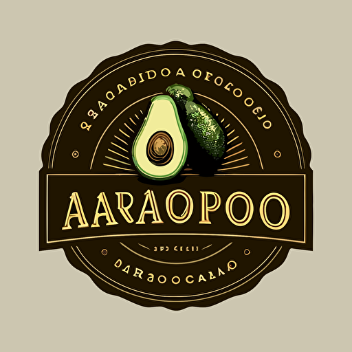 create logo of a company that sells avocados and the name is PARDO AVOCADO in vector, hd, minimalist