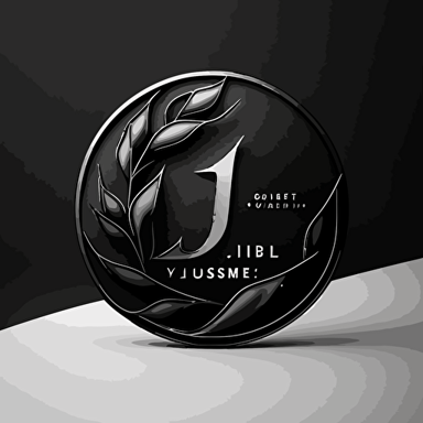 "J1" logo, clean, vector, award winning, black on white, black logo, white background, simple, dribbble, behance