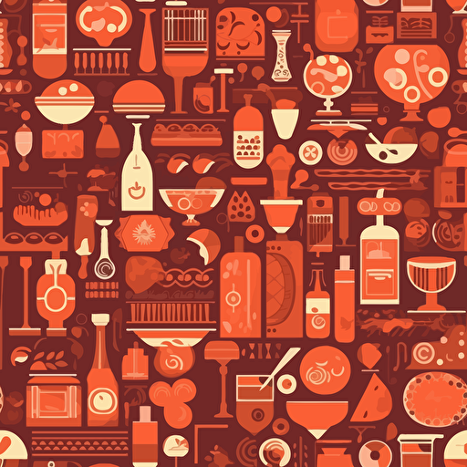 bar restaurant flat vector background sticker